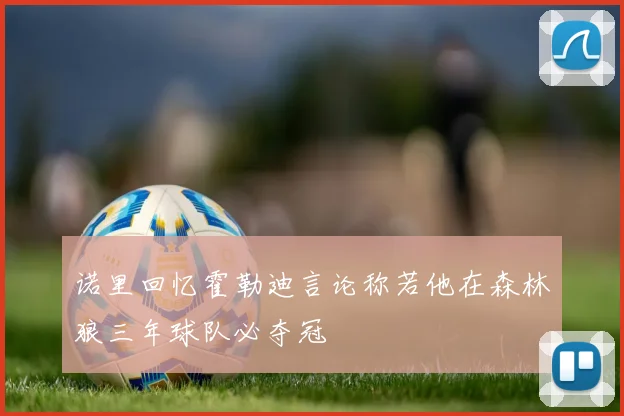 诺里回忆霍勒迪言论称若他在森林狼三年球队必夺冠